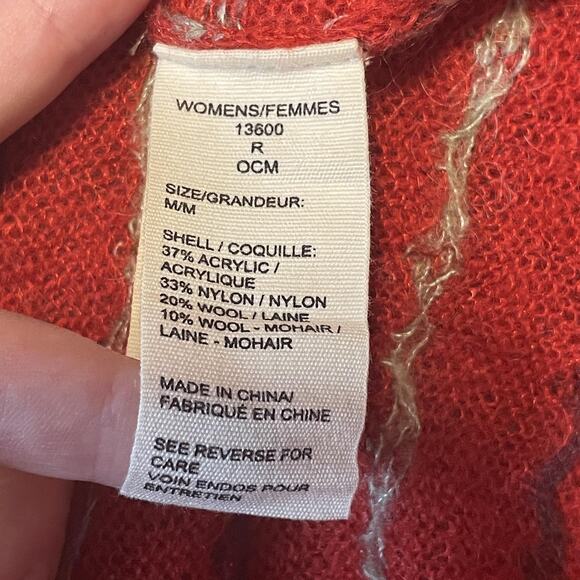 Woolrich Sweater Womens Medium Fair Isle Buffalo Sheep Wool Mohair Blend Pullove - Picture 6 of 9